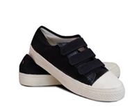 Canvas Velcro Low Top Shoe - Black or White