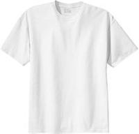 Mens White T-Shirts - Slightly Irregular, 100% Cotton