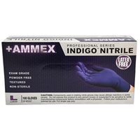 Ammex Indigo Nitrile Powder Free Exam Gloves