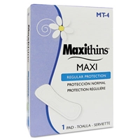 Maxithins Sanitary Napkins, #4 Boxed for Vending