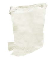 White 24x36 Mesh Laundry Bag, ID Flag, Zipper Closure