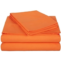 54&quot; x 90&quot; T130 Single Flat Sheets, Orange