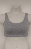 Cotton Spandex Sports Bra - Grey