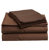 54&quot; x 90&quot; T130 Single Flat Sheets, Brown